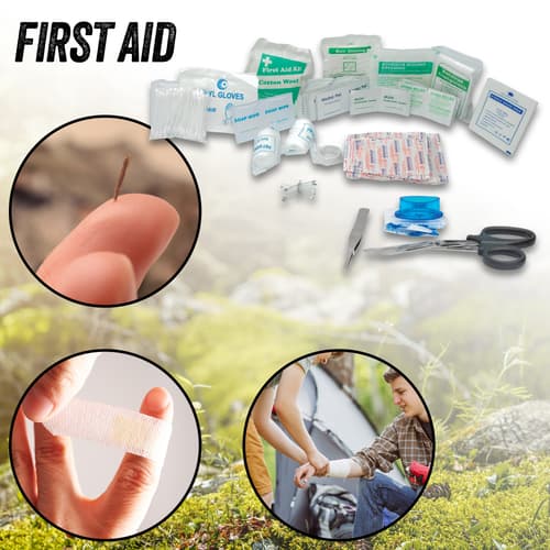 First Aid gear included and uses.